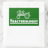 Green Tractor Ologist Rechthoekige Sticker (Tas)