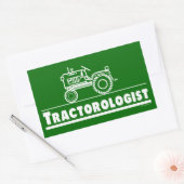 Green Tractor Ologist Rechthoekige Sticker (Envelop)