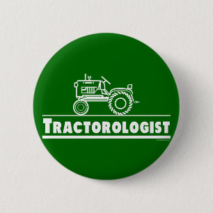 Green Tractor Ologist Ronde Button 5,7 Cm