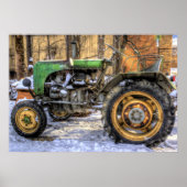 Green Tractor Poster (Voorkant)