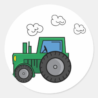 Green Tractor Ronde Sticker