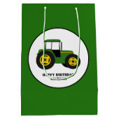 Green Tractor Sac cadeau d'anniversaire pour enfan (Dos)