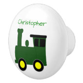 Green Train Design Personalised Keramische Knop (Rechts)