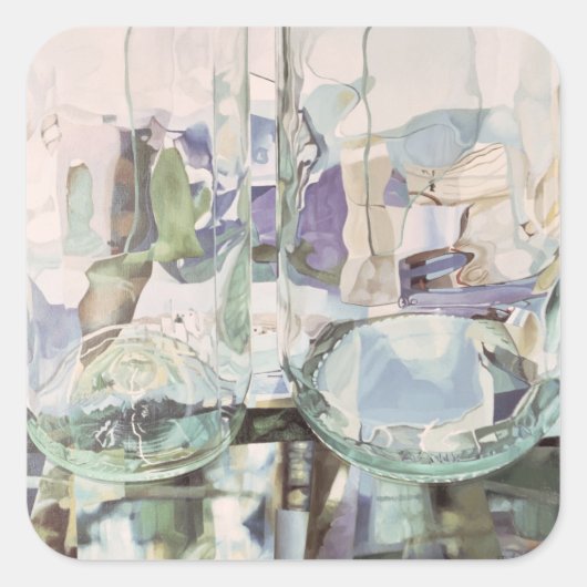 Green Transparency Vierkante Sticker (Voorkant)