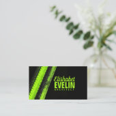 Green Tread Paths on Black Backdrop Visitekaartje (Staand voorkant)