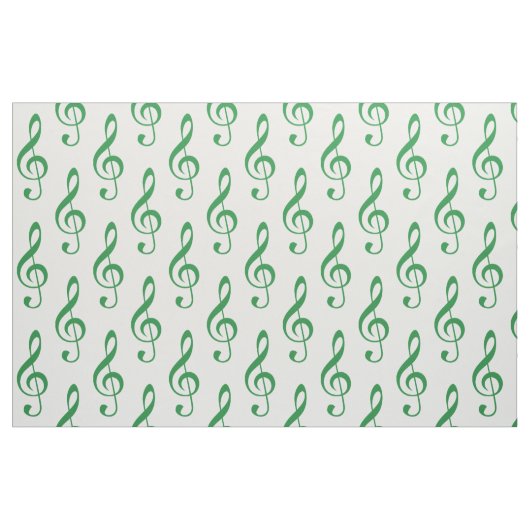 Green Treble Clef Pattern Fabric Stof (Fat Quarter)