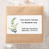 Green Tree Branches Handmade Boutique Business Etiket (Insitu)