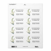 Green Tree Branches Handmade Boutique Business Etiket (Full Sheet)