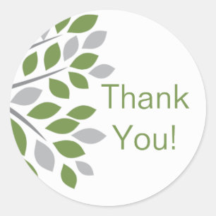 Green Tree Dank u bruiloft Sticker