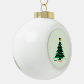 Green Tree Keramische Bal Ornament (Links)
