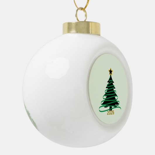 Green Tree Keramische Bal Ornament (Links)
