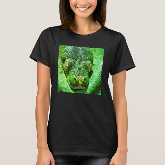 Green Tree Python Snake Kleding T-shirt (Voorkant)