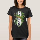 Green Tree Python Tropical Print T-shirt (Voorkant)