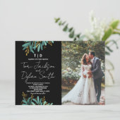 Green Tree Wedding Invitations avec photo (Debout devant)
