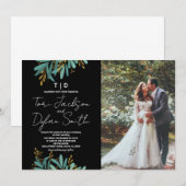 Green Tree Wedding Invitations avec photo (Devant / Derrière)