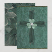 Green Trefoil Cross Kaart (Voorkant / Achterkant)