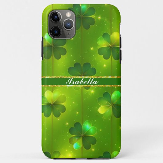 Green Trendy St Patrick's Day Clover Collectie Case-Mate iPhone Case (Achterkant)