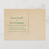 Green Trendy Stripes Enregistrer la carte postale  (Dos)