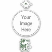 Green Trex de baas Dino Sticker (Voorkant)