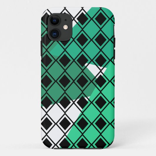 Green Triangle Harlequin Case-Mate iPhone Case (Achterkant)