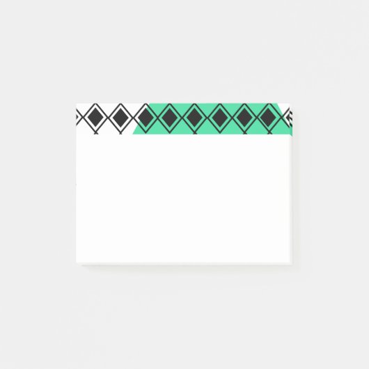 Green Triangle Harlequin Post-it® Notes (Voorkant)