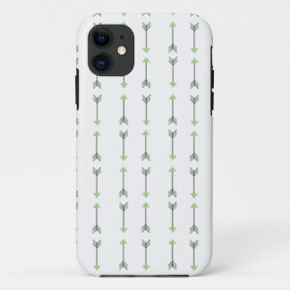 Green Tribal Arrow Pattern iPhone 11 Hoesje
