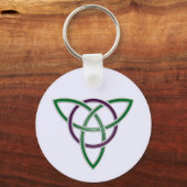 Green Trinity Knot Sleutelhanger (Voorkant)