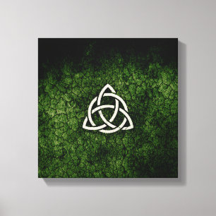 Green Triquetra Canvas Afdruk