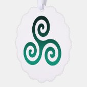 Green Tris Ornament Kaart (Links)