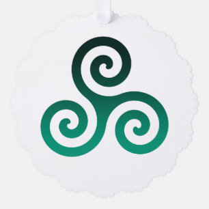 Green Tris Ornament Kaart