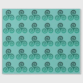Green Tris Symbol Mint Cadeaupapier (Vlak)