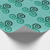 Green Tris Symbol Mint Cadeaupapier (Hoek)