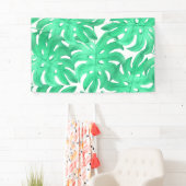 Green Tropical Leaf Art Spandoek (Insitu)
