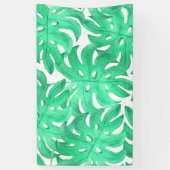 Green Tropical Leaf Art Spandoek (Verticaal)