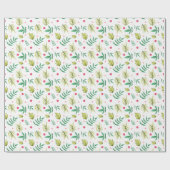 Green Tropical Leaves Cadeaupapier (Vlak)
