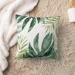 Green Tropical Leaves Kussen