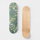 Green Tropical Leaves Skateboard (Voorkant)