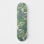 Green Tropical Leaves Skateboard (Voorkant)