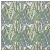 Green Tropical Leaves Stof (Swatch)
