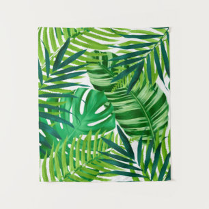 Green Tropical Leaves Wandkleed