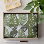 Green Tropical Monstera Leafs Tissuepapier (Geschenk)