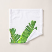 Green Tropical Palm Banana Feuilles (Gant de toilette)