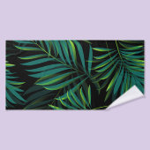 Green tropical palm leaves. Seamless pattern graph (Serviette de bain)
