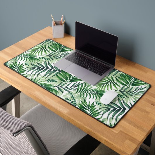 Green Tropical Palm & Monstera Feuille (Bureau 2)