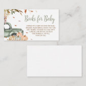 Green Truck Pumpkin Baby shower Books for Baby Informatiekaartje (Voorkant / Achterkant)