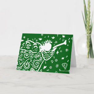 Green Trumpet Angel Kaart