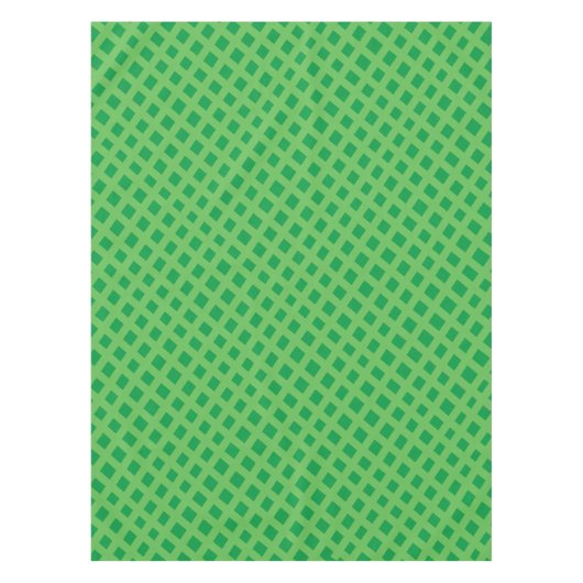 Green Turquoise Basketweve Lattice tone Tafelkleed (Voorkant)