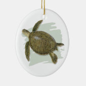 Green Turtle Ceramic Ornament (Rechts)