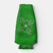 Green Turtle Dot Art, Glacière de bouteille (Devant)