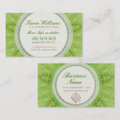 Green Turtle Energy New Age Carte de visite holist (Devant / Derrière)